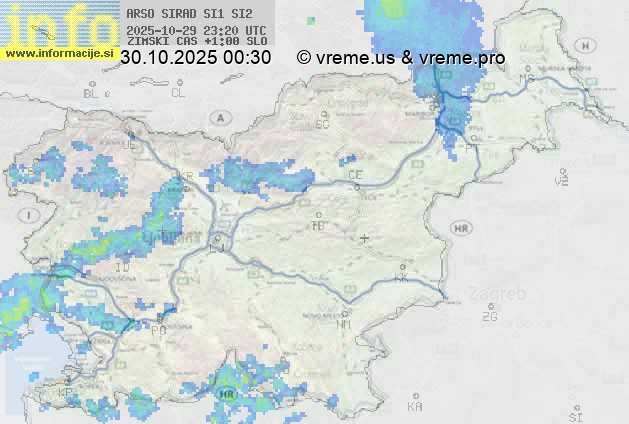 Radarska karta padavin