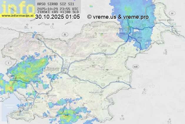 Radarska karta padavin