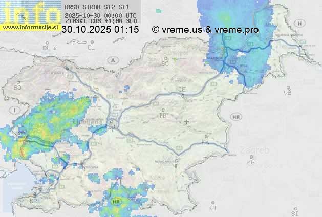 Radarska karta padavin