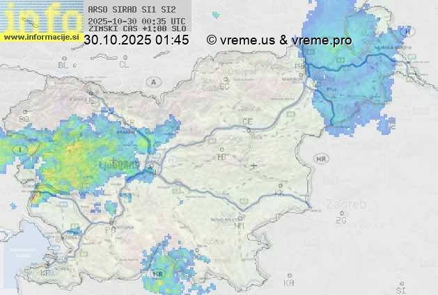 Radarska karta padavin