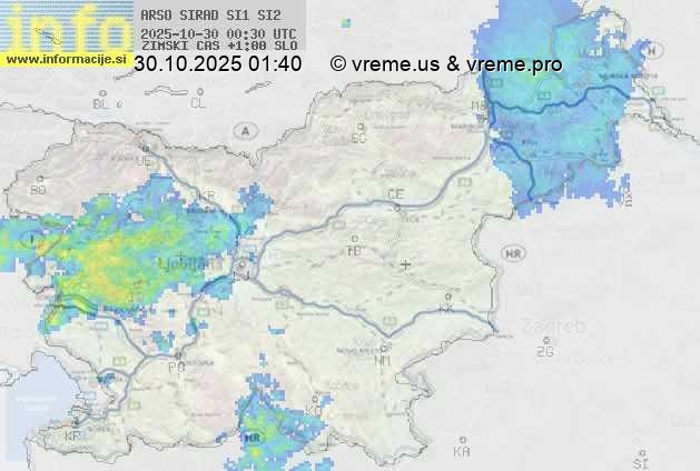 Radarska karta padavin