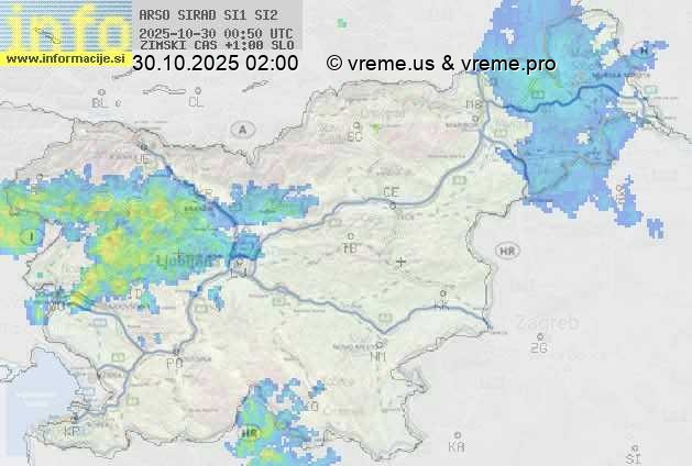 Radarska karta padavin