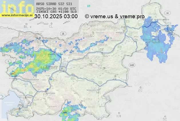 Radarska karta padavin