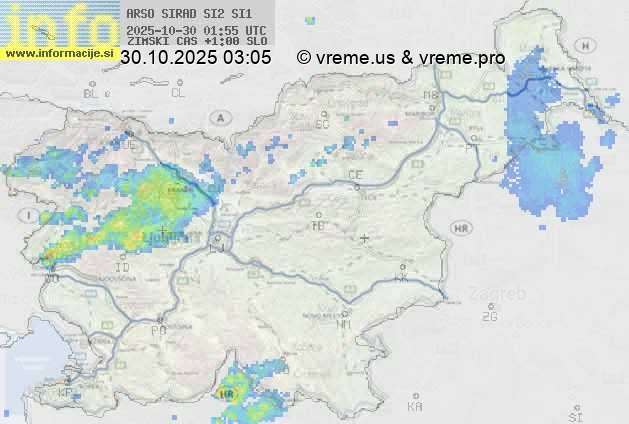 Radarska karta padavin