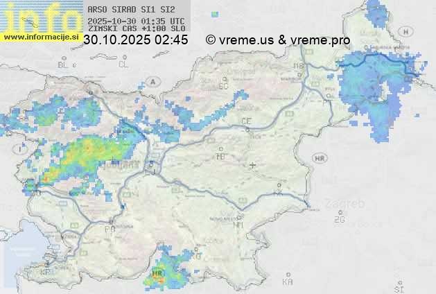 Radarska karta padavin