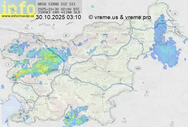 Radarska karta padavin