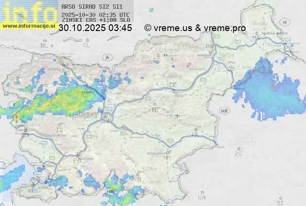 Radarska karta padavin