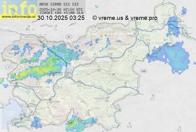 Radarska karta padavin