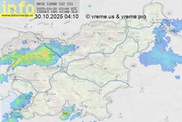 Radarska karta padavin