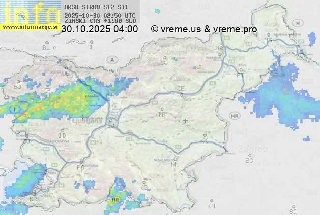 Radarska karta padavin