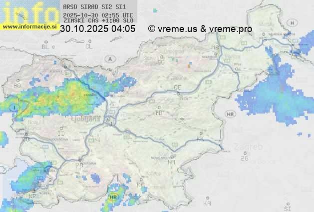 Radarska karta padavin