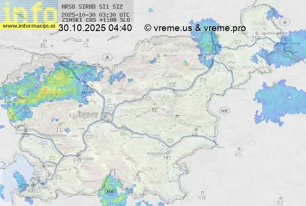 Radarska karta padavin