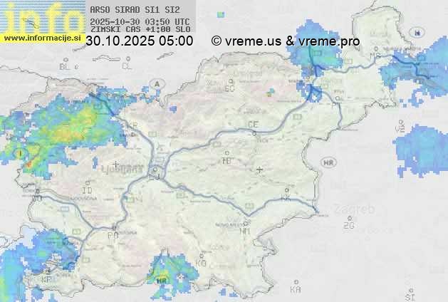 Radarska karta padavin