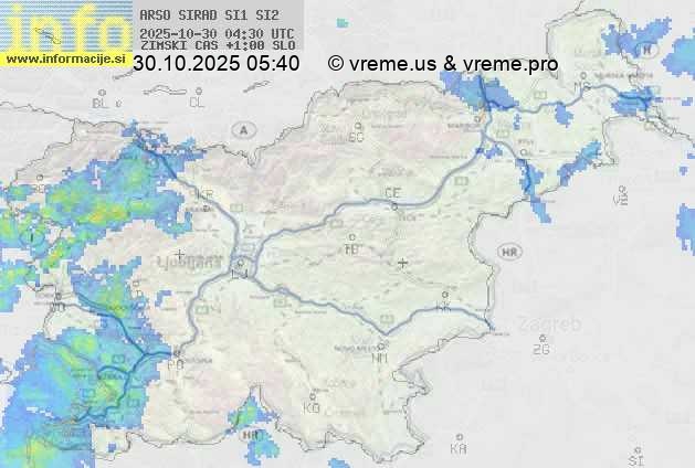 Radarska karta padavin