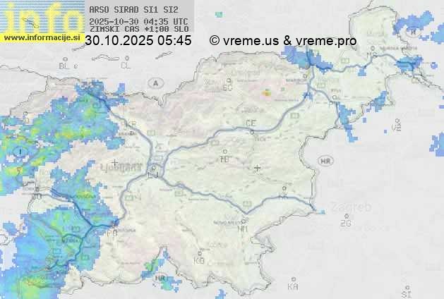 Radarska karta padavin