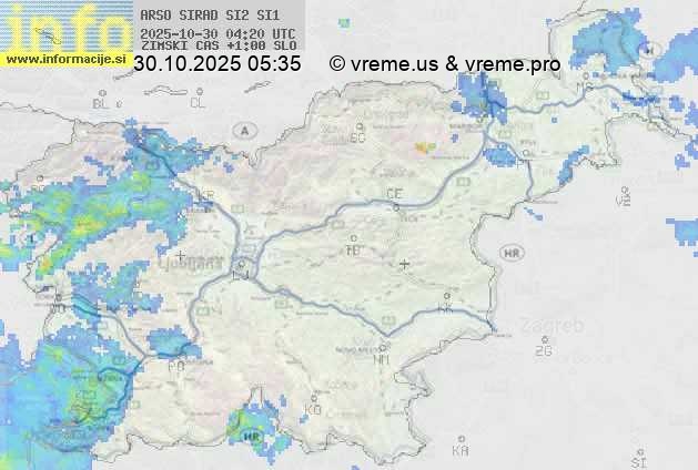 Radarska karta padavin