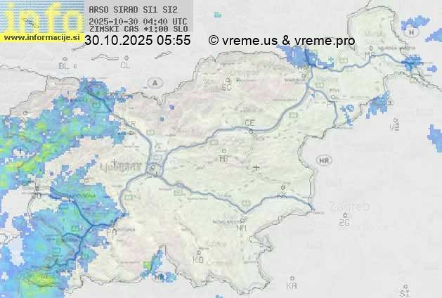 Radarska karta padavin