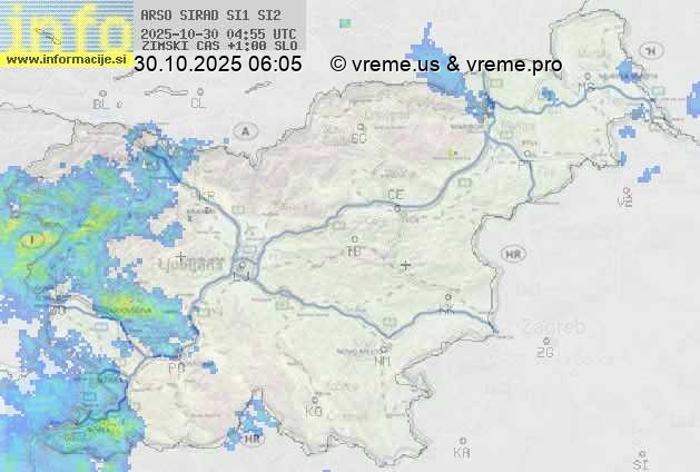 Radarska karta padavin