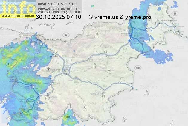 Radarska karta padavin