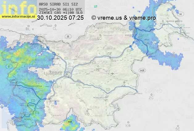 Radarska karta padavin