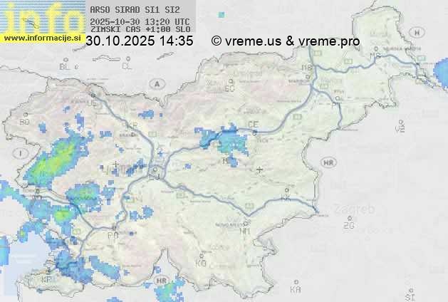 Radarska karta padavin