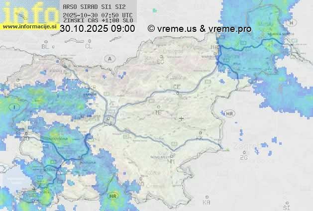 Radarska karta padavin