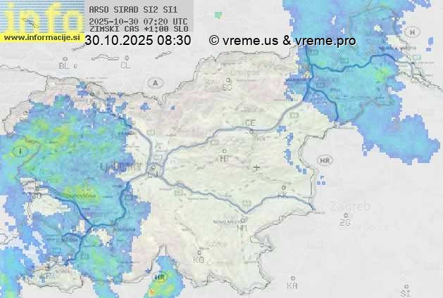 Radarska karta padavin