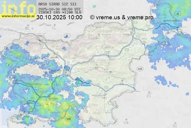 Radarska karta padavin