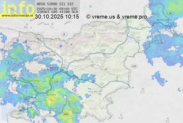 Radarska karta padavin