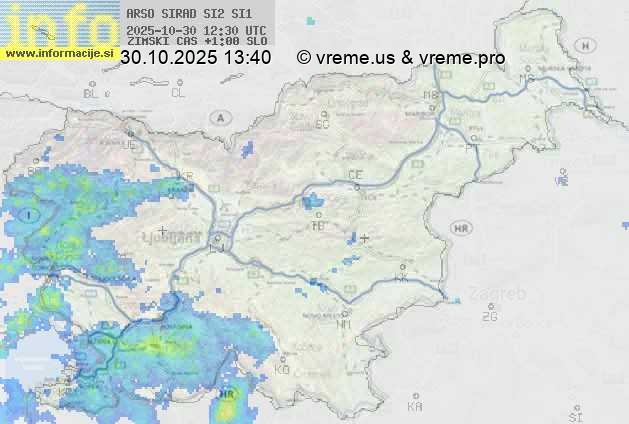 Radarska karta padavin