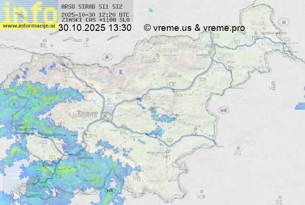 Radarska karta padavin