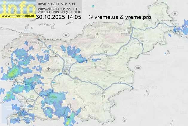 Radarska karta padavin