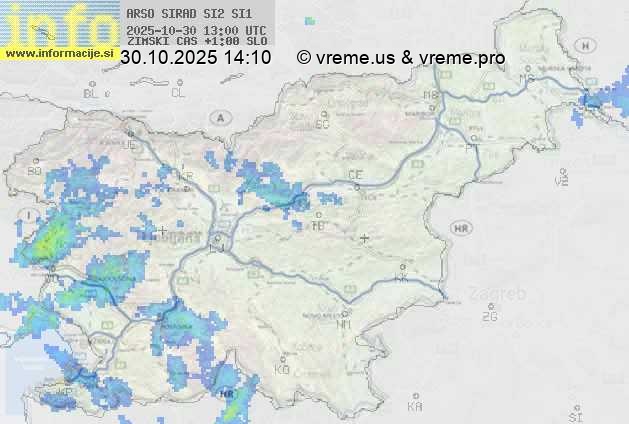 Radarska karta padavin
