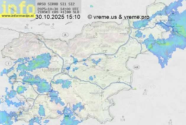Radarska karta padavin