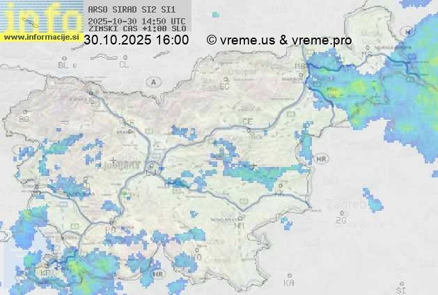 Radarska karta padavin