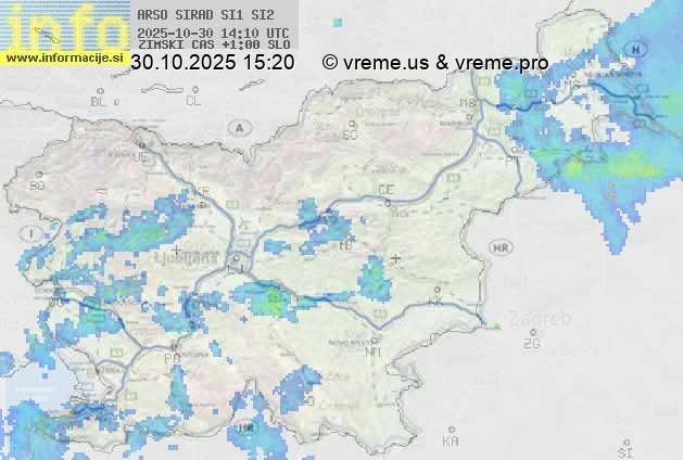 Radarska karta padavin