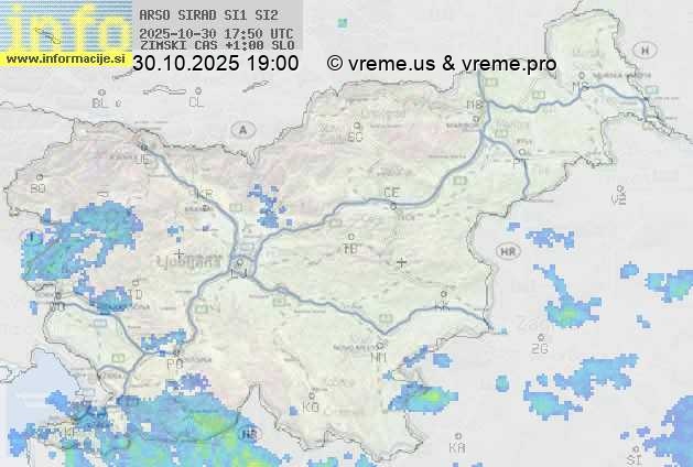 Radarska karta padavin