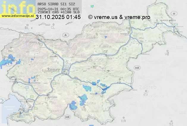 Radarska karta padavin