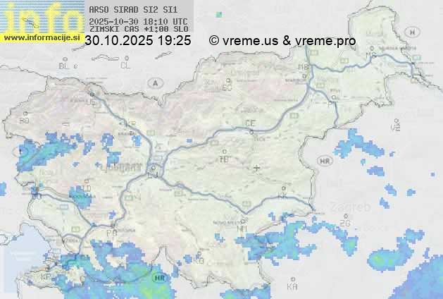 Radarska karta padavin