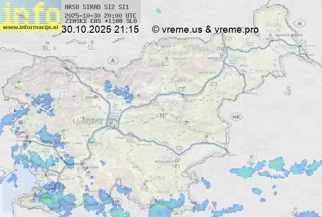 Radarska karta padavin