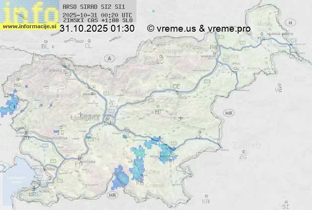 Radarska karta padavin