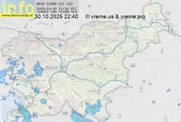 Radarska karta padavin