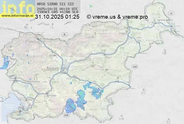 Radarska karta padavin