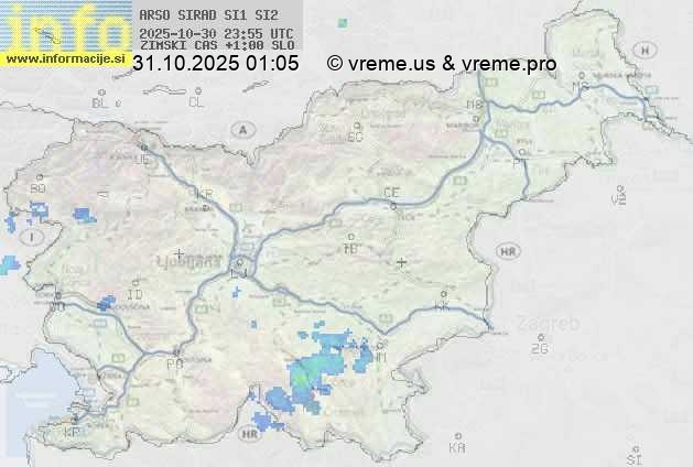Radarska karta padavin
