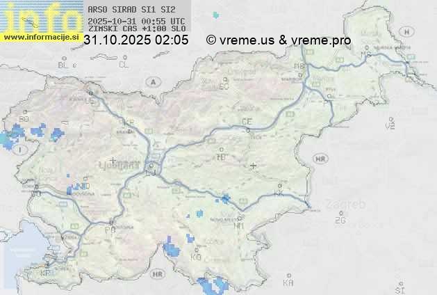 Radarska karta padavin