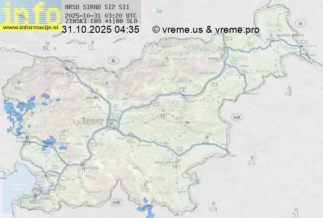 Radarska karta padavin