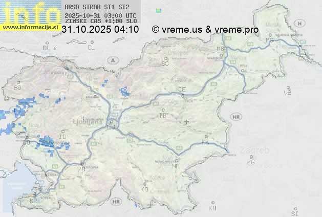 Radarska karta padavin