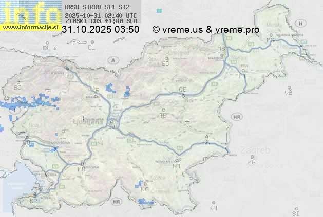 Radarska karta padavin