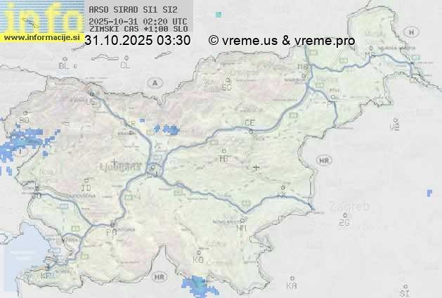 Radarska karta padavin