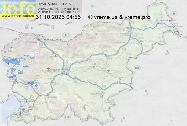 Radarska karta padavin